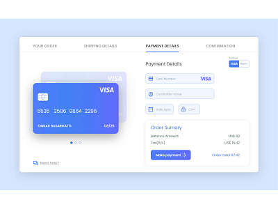 DailyUI - Credit Card Checkout dailyui design logo typography ui ux