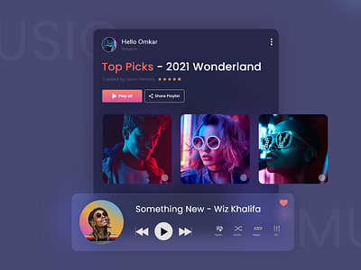 Daily UI - Day 09 - Music Player app dailyui music player ui ux web