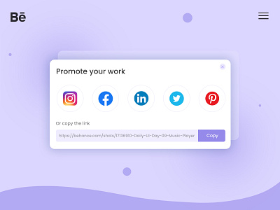 DailyUI - DAY 10 - Social Share