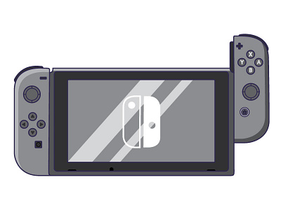 Nintendo Switch flat games gaming illustration minimalism nintendo nintendo switch stroke switch video games