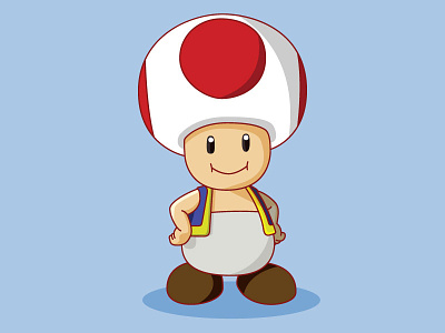 Toad Illustration character gaming mario super mario toad video games