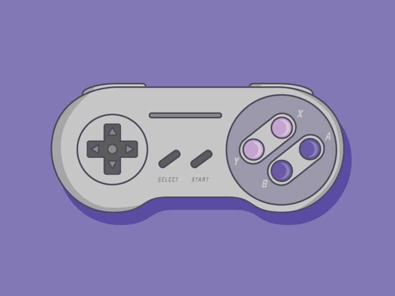 SNES Controller by Ryan Kidd on Dribbble