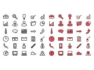 Business Icons business icon icon set iconography linework outline set simple stroke