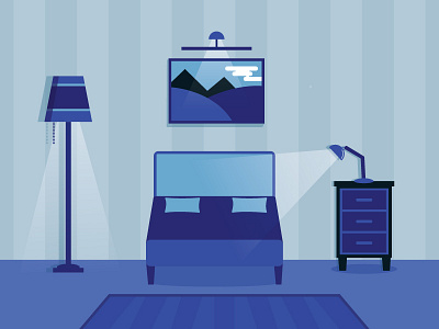 Bedroom Illustration bedroom design flat furniture icon icons illustration marketing marketing design modern simple