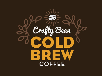 Crafty Bean Cold Brew Coffee Branding branding coffee cold brew handlettering icon identity identity system lettering linework logo