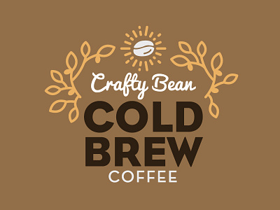 Crafty Bean Cold Brew Coffee Branding 2 branding brew coffee cold handlettering icon identity lettering linework logo system
