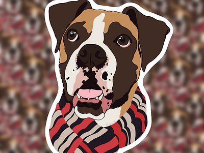 Festive Pooch graphic design illustration