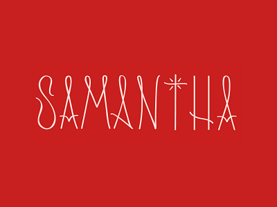 Samantha branding design illustration logo type