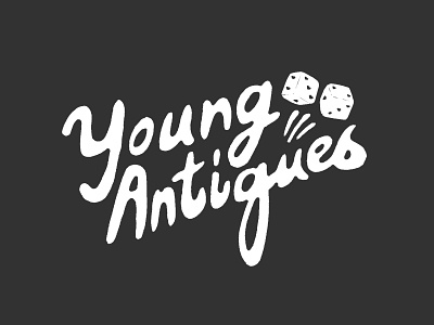 Young Antiques design logo type