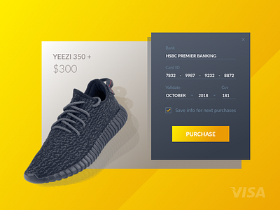 Daily UI 002 - Credit card checkout black checkout credit card daily ui challenge experiment yellow