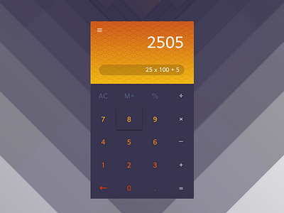 Daily UI 004 - Calculator black calculator daily ui challenge orange orient yellow