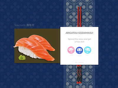 Daily UI 010 + Ugliest Color in The World Challenge daily ui 10 japan social share sushi