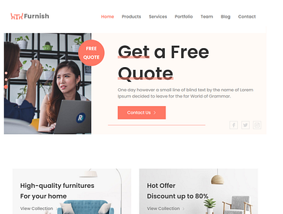 Furnish Web Design app design graphic design ui ui designer ux ux designer web design web designer website