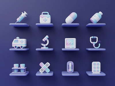 3D Medical Icons