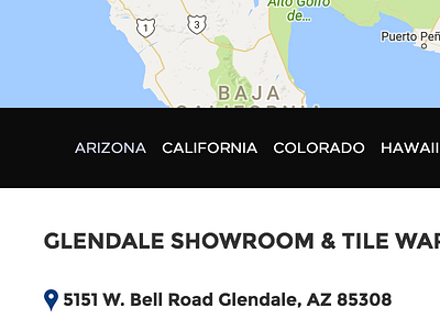 Arizona Tile - Locations frontend ux website
