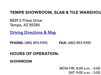 Arizona Tile - Location listing