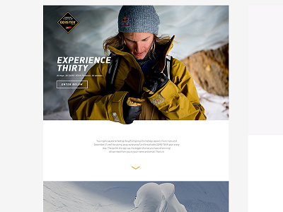 GTX - Experience Thirty landing page ui user experience ux website