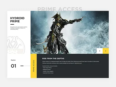 Warframe Prime Access Teaser design game interface ui ux uxux warframe