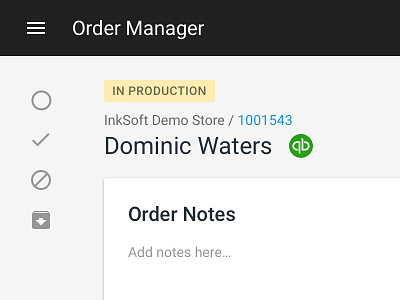 Order Manager design order manager order notes order summary ui ux