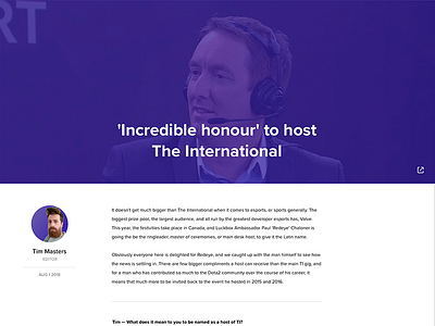 Luckbox Blog Layout design dota dota 2 esports international luckbox ti ux website