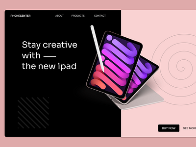 PHONECENTER - online store ipad iphone landing landing page phone phones ui web webpage