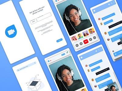 Google Duo Redesign app chat figma google duo redesign ui video call app