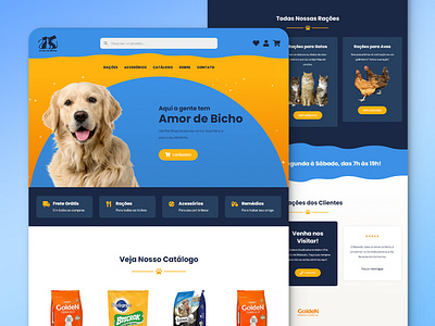 Pet Shop - Virtual Store animal branding cat cat food design designer dog dog food domestic food pet pet shop pet store shop site store ui virtual shop website