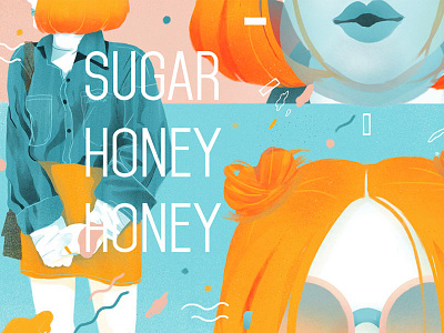 Sugar Blossom digital art fashion girl illustration streetstyle