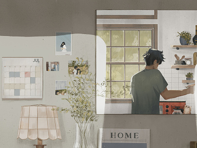 Days Like This digital art home illustration procreate slice of life