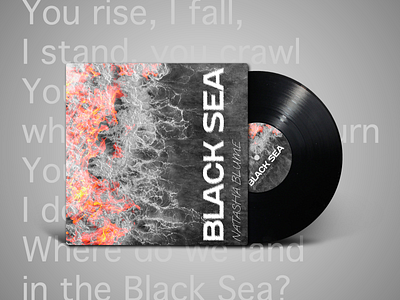 Album cover design for Natasha Blume - Black Sea design figma graphic design photoshop plate poster typography