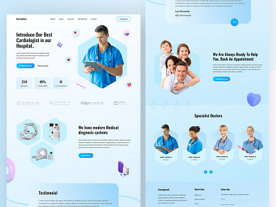 Docspital - Medical Diagnosis Design Layout