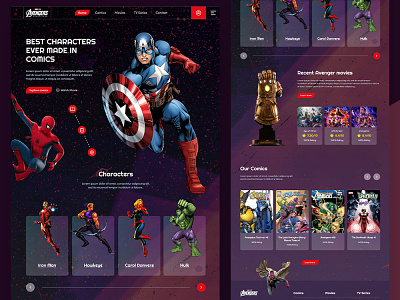 Avengers - Marvel Studios Characters Design Layout