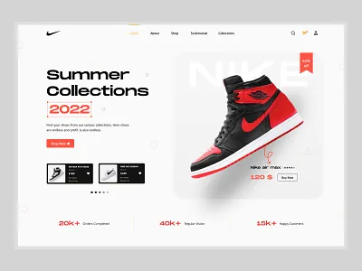 Nike Shoe Landing Design Layout adidas airmax attractive ui attractiveui boot converse ecommerce fashion footwear kicks landing nike nike air nike shoes shopify store sneakers ui design uiux websitedesign yezzy