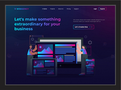 web agency - digital product agency Landing Page