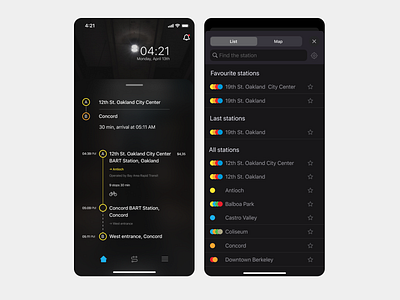 Transit public transportation system app app design apple design ui