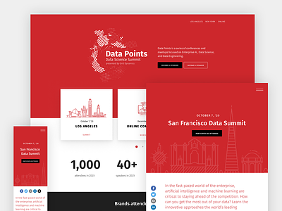 Data Science conference site design ui uxui web design