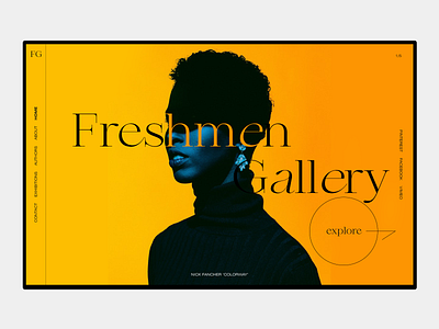 Gallery's hero screen branding design ui uxui web design