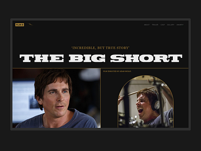 The Big Short movie concept design ui uxui web design