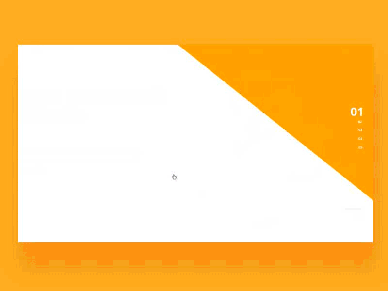 Publishing House Site animation orange ui web design white