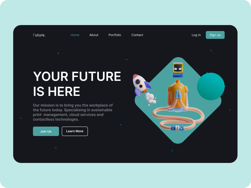 Example Website by Mike on Dribbble