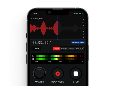 Voice recorder figma interface mobile ui