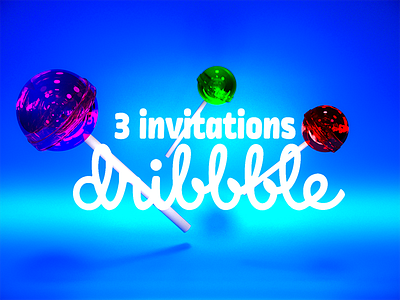 🍭 3 invitations 🍭 3d blender blender3d candy chupa chups chupachups invitation invite render