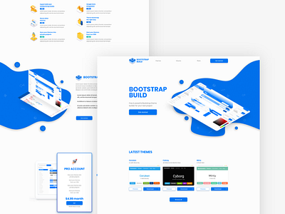 Bootstrap landing page adobe adobexd design landing page web