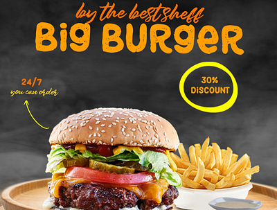 Fast Food Banner banner branding fastfood graphic design photoshop sale