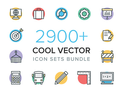 2900+ Cool Vector Icons Bundle colored icons cool icons cool vector icons flat icons icon bundle icons icons set set of icons vector icons