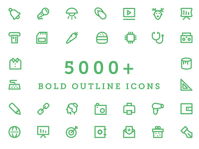 5000+ Bold Outline Icons Bundle bold outlines icon set icons icons set line outline stroke universal icons vector icons web icons