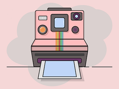 Polaroid animation art branding design designer flat icon illustration illustrator logo minimal polaroid typography vector web website