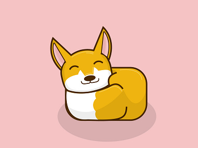 Fox animation art cute design designer flat fox icon illustration illustrator logo minimal vector web