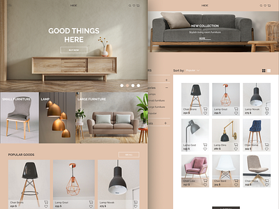 Ecommerce furniture website design ecommerce figma furniture landing page online online shop site ui ux ux ui web web design web site