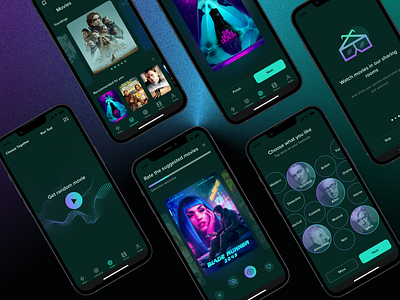 Movie mobile app app app design application dark dark app dark mode design figma landing mobile mobile app mobile application movie movie app ui ux ux ui web web design web site